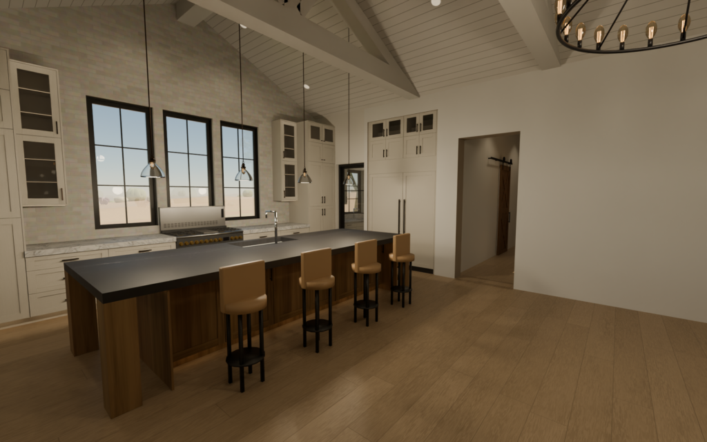 Kitchen with the window schedule as ordered